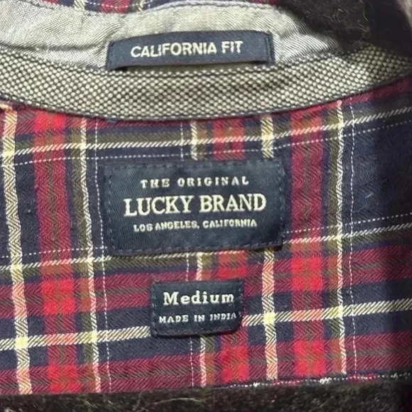 Lucky brand men’s flannel shirt size medium - Picture 2 of 8